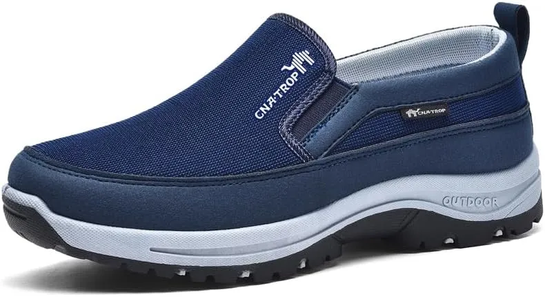Men's Slip on Casual Shoes Lightweight Breathable Anti-Slip Walking Shoes, Outdoor Hiking Shoes