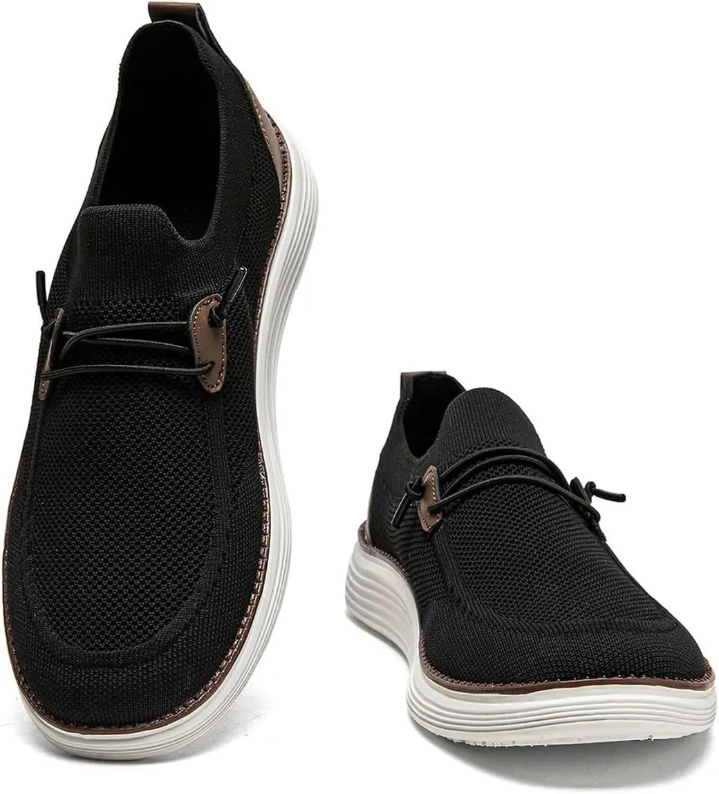 Mens Slip on Loafers Boat Shoes Non Slip Walking Shoes Running Shoes Fashion Sneakers for Men Comfort Lightweight Breathable Casual Office Shoes