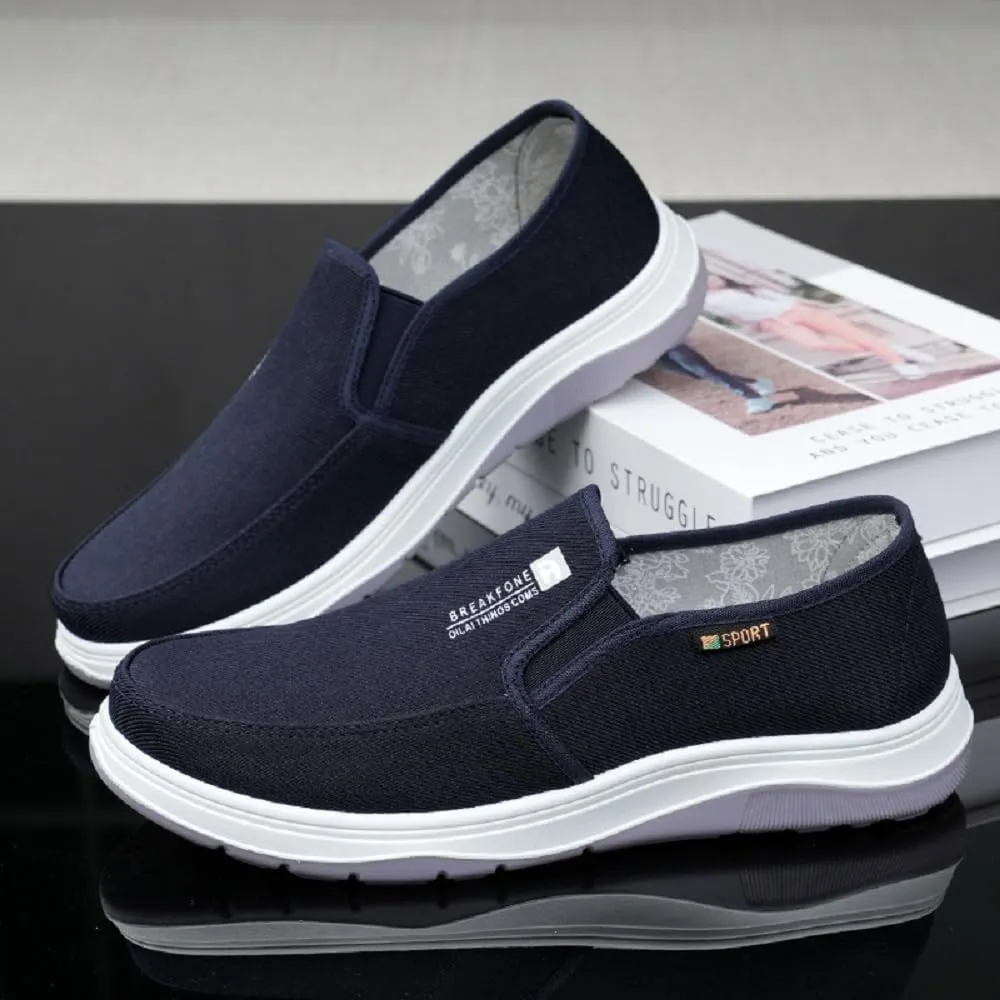 Men's slip on loafers casual canvas shoes fashion boat shoes walking shoes Comfortable & Lightweight