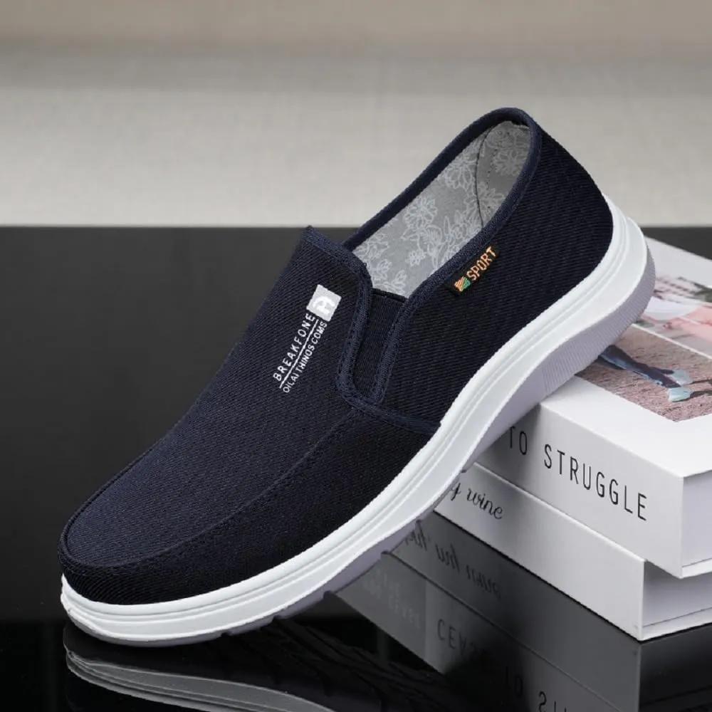 Men's slip on loafers casual canvas shoes fashion boat shoes walking shoes Comfortable & Lightweight