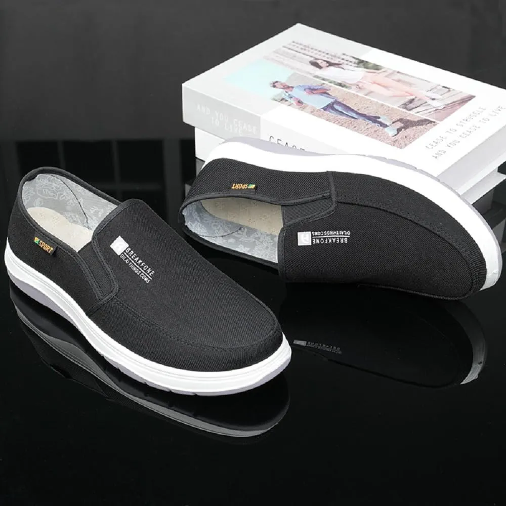 Men's slip on loafers casual canvas shoes fashion boat shoes walking shoes Comfortable & Lightweight