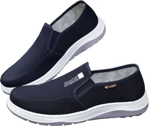 Men's slip on loafers casual canvas shoes fashion boat shoes walking shoes Comfortable & Lightweight