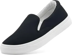 Men's Slip On Loafers Classic Canvas Shoes Casual Comfortable Flat Leisure Vintage Breathable Lightweight Dress Walking Sneakers