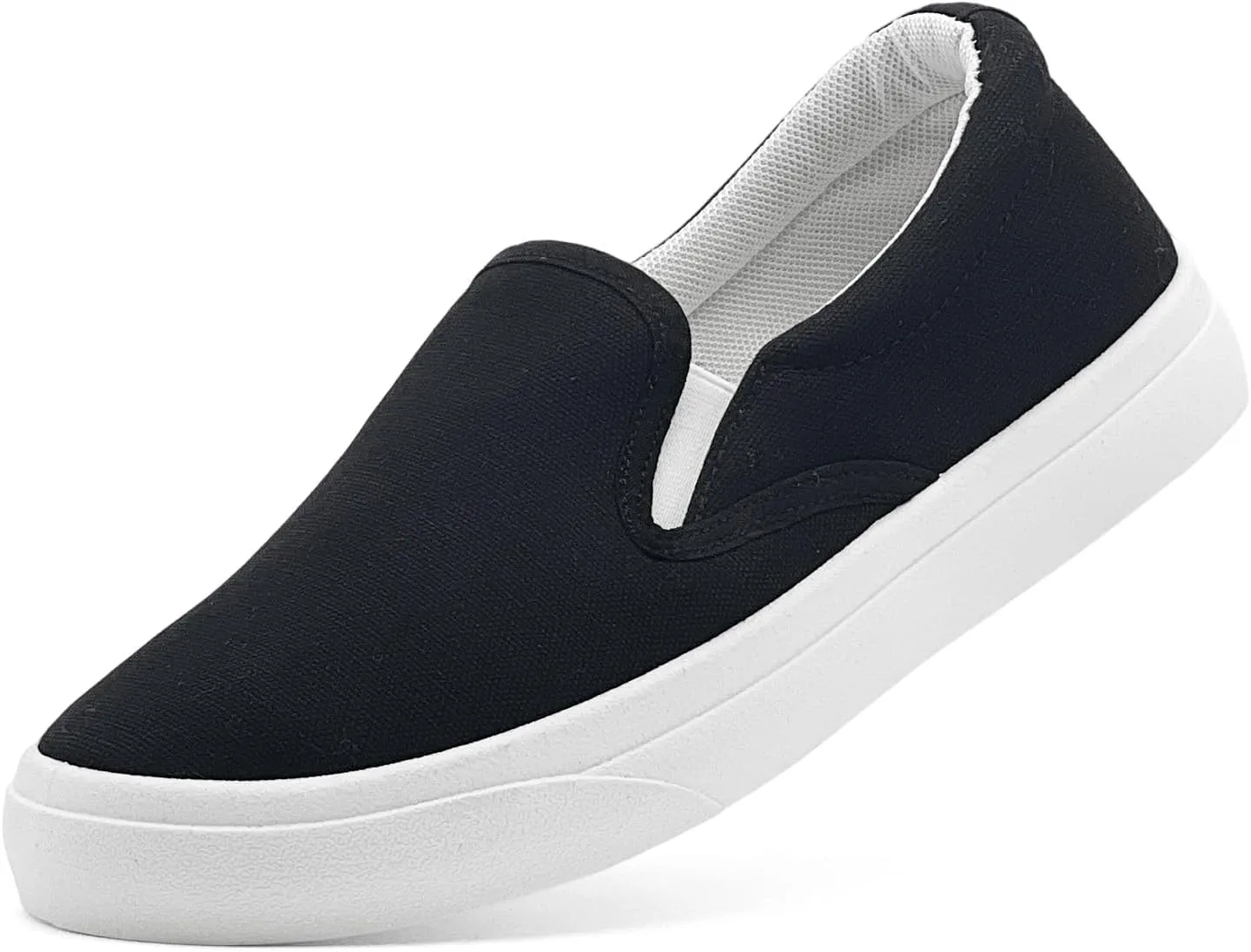 Men's Slip On Loafers Classic Canvas Shoes Casual Comfortable Flat Leisure Vintage Breathable Lightweight Dress Walking Sneakers