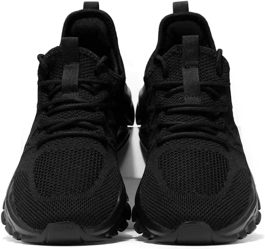Mens Slip On Running Shoes Athletic Walking Trainers Lightweight Breathable Mesh Tennis Sneakers