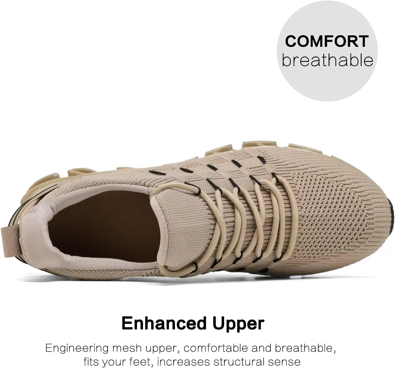 Mens Slip On Walking Shoes Blade Non Slip Tennis Running Shoes Lightweight Workout Breathable Mesh Fashion Sneakers