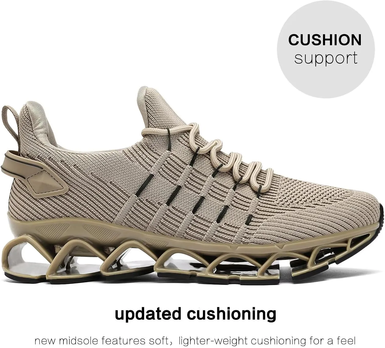 Mens Slip On Walking Shoes Blade Non Slip Tennis Running Shoes Lightweight Workout Breathable Mesh Fashion Sneakers