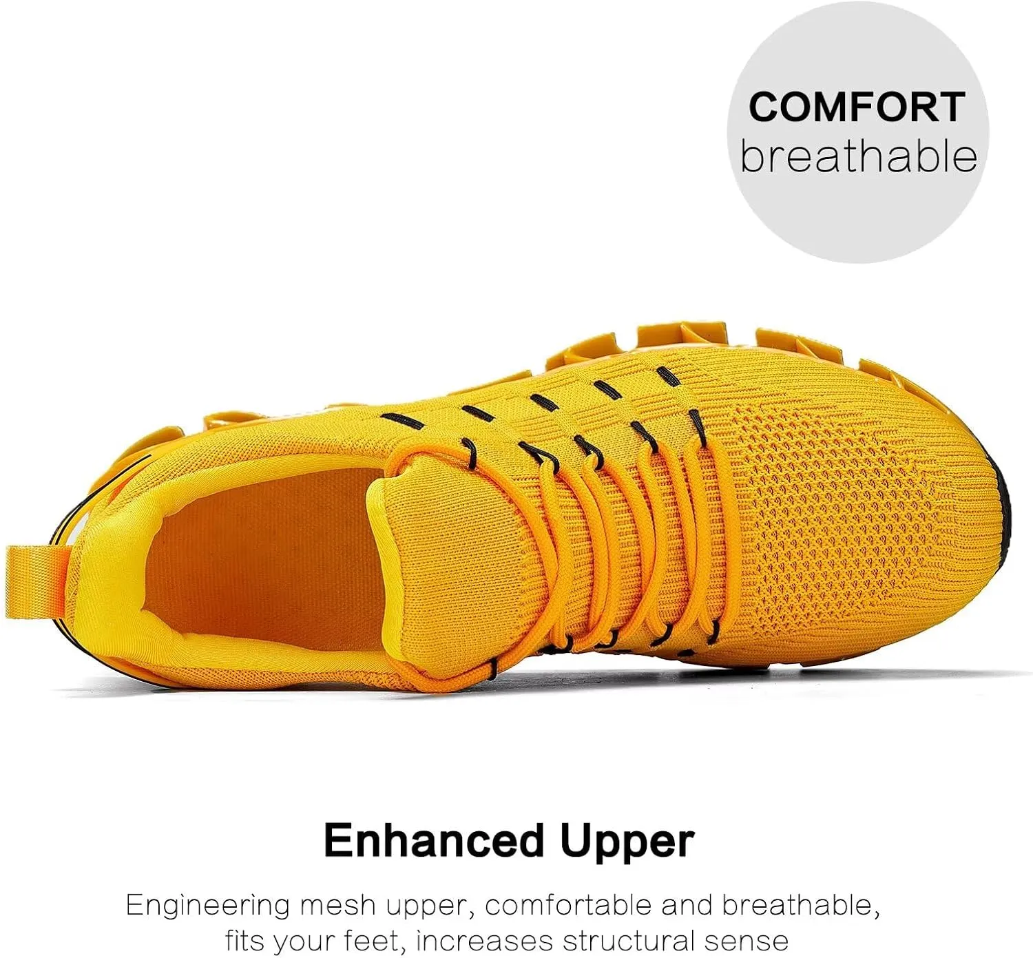 Mens Slip On Walking Shoes Blade Non Slip Tennis Running Shoes Lightweight Workout Breathable Mesh Fashion Sneakers