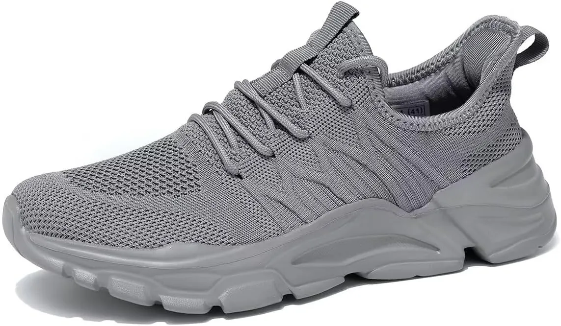 Mens Slip on Walking Shoes Non Slip Breathable Lightweight Sneakers Athletic Tennis Running Shoes for Gym Travel Jogging