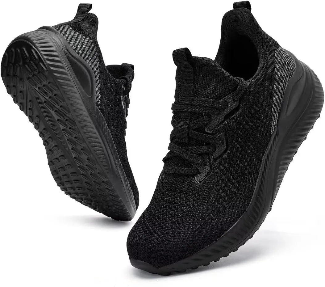 Mens Slip On Wide Walking Shoes Memory Foam Runnning Tennis Shoes Lightweight Breathable Casual Sneakers