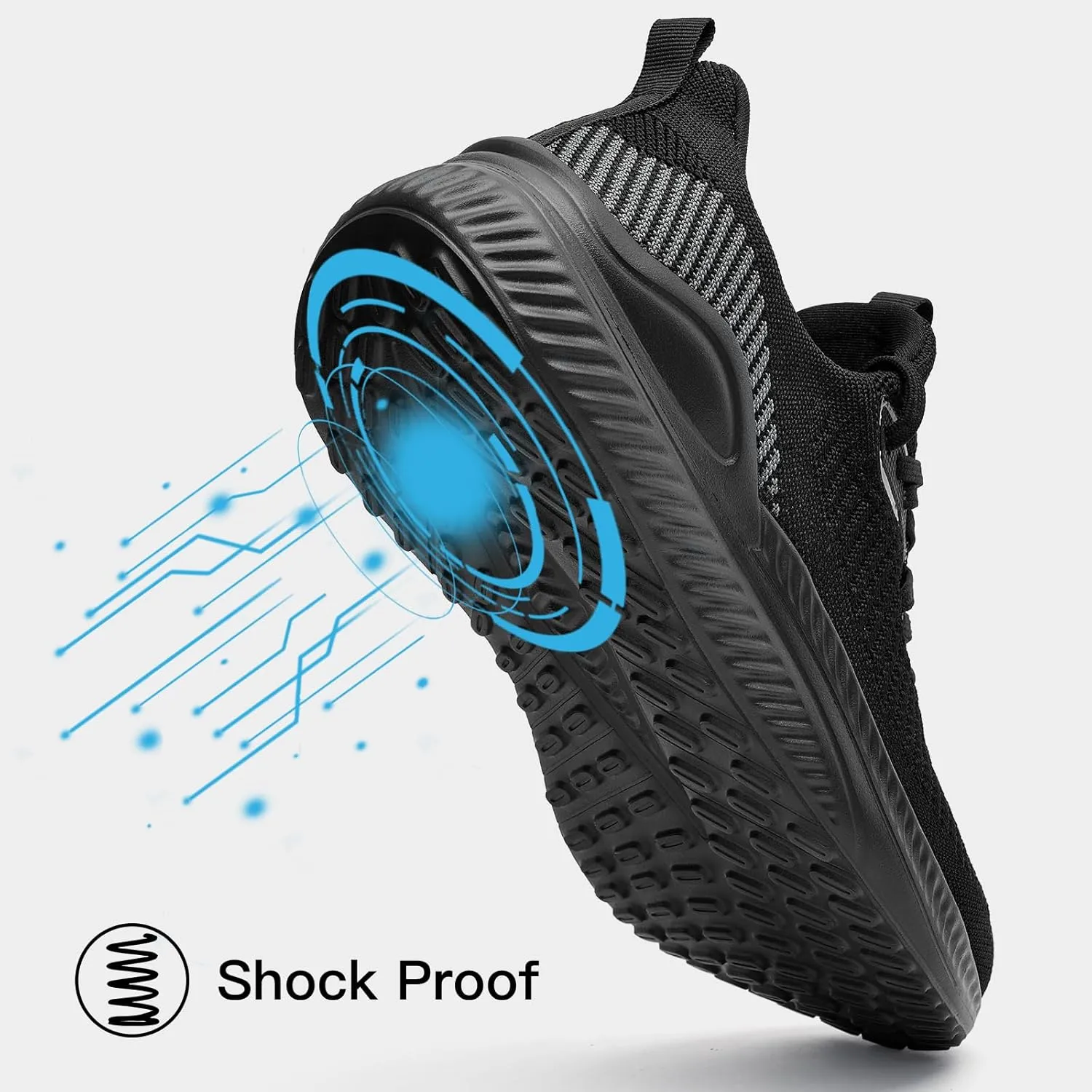 Mens Slip On Wide Walking Shoes Memory Foam Runnning Tennis Shoes Lightweight Breathable Casual Sneakers