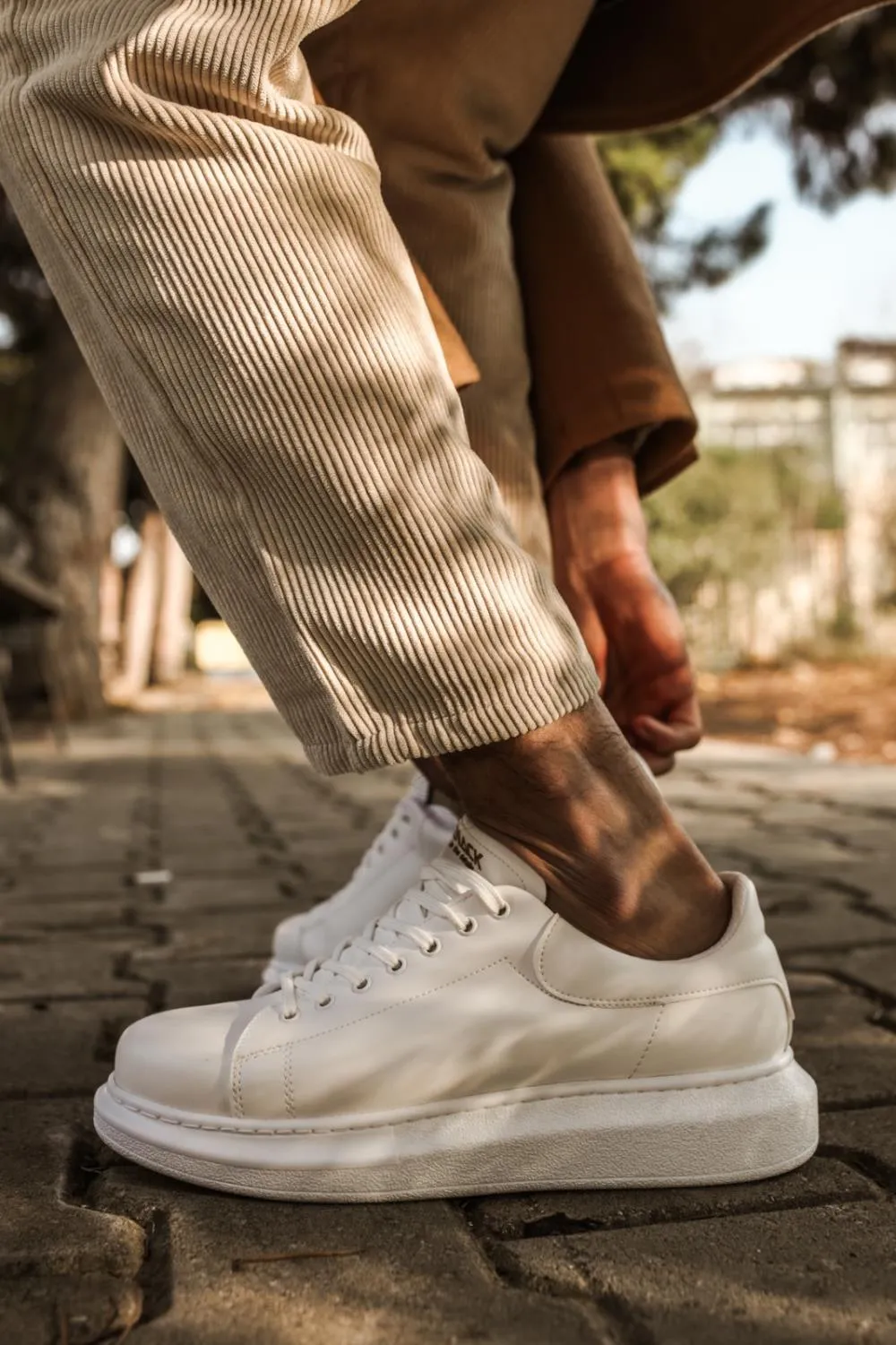 Mens Sneaker  Casual Shoes 044 White (Patterned)