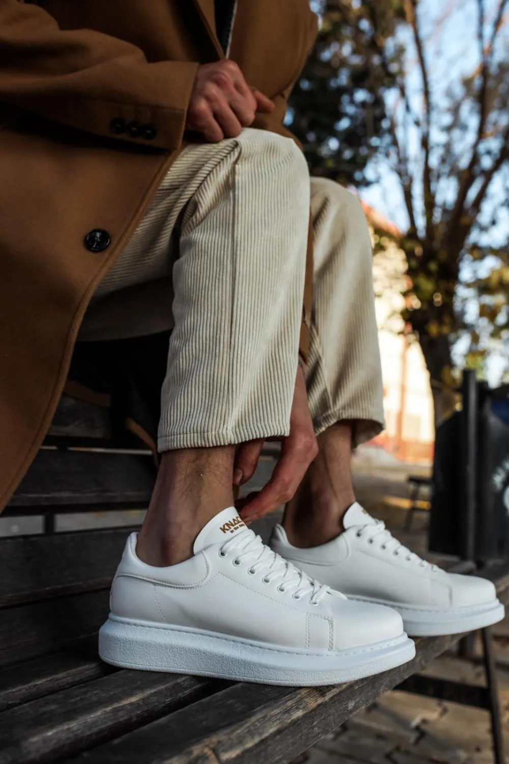 Mens Sneaker  Casual Shoes 044 White (Patterned)