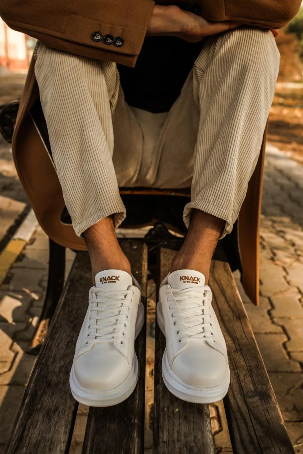 Mens Sneaker  Casual Shoes 044 White (Patterned)