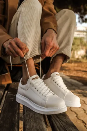 Mens Sneaker  Casual Shoes 044 White (Patterned)