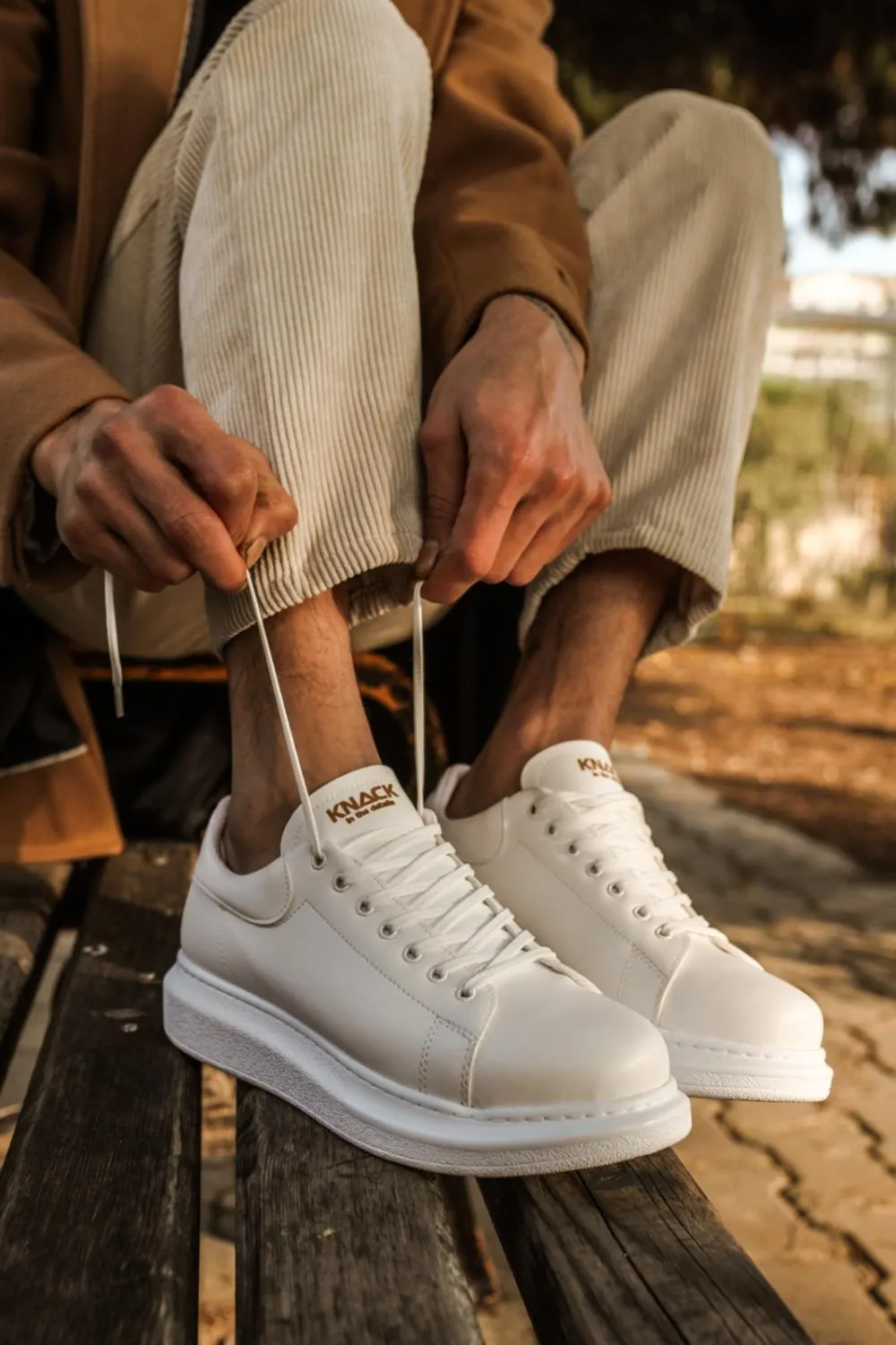 Mens Sneaker  Casual Shoes 044 White (Patterned)