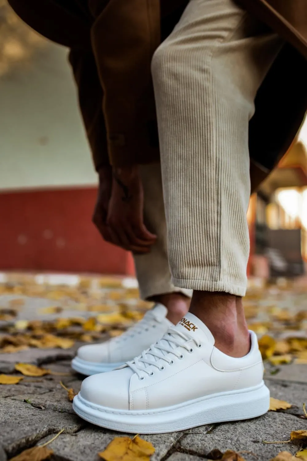 Mens Sneaker  Casual Shoes 044 White (Patterned)