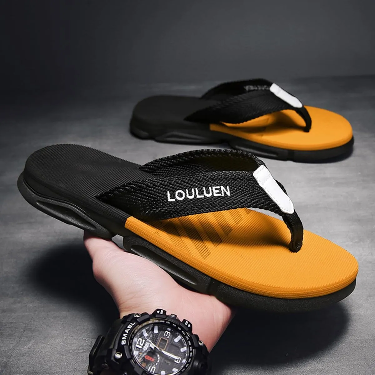 Men's Soft Comfy Flip Flop Slide Sandals - Non-Slip and Stylish Summer Beach Footwear