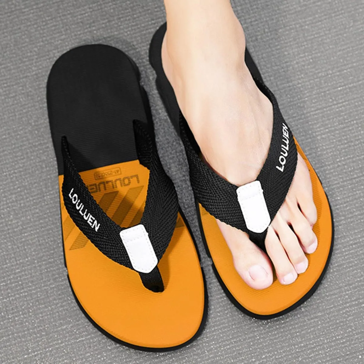 Men's Soft Comfy Flip Flop Slide Sandals - Non-Slip and Stylish Summer Beach Footwear