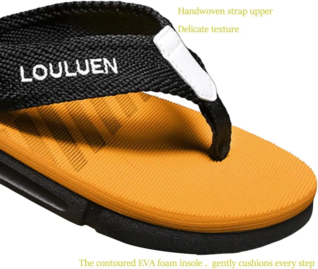 Men's Soft Comfy Flip Flop Slide Sandals - Non-Slip and Stylish Summer Beach Footwear