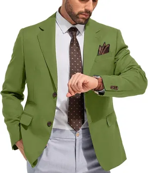 Men's Suits Slim Fit Casual Knit Blazer Sport Coats Suits Jacket Lightweight Wedding Business Party Two Buttons Men Blazer