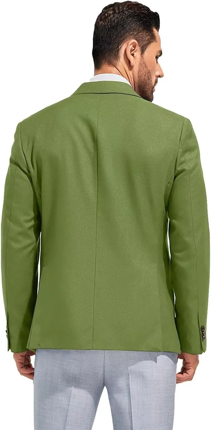 Men's Suits Slim Fit Casual Knit Blazer Sport Coats Suits Jacket Lightweight Wedding Business Party Two Buttons Men Blazer