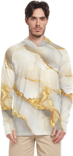 Mens Sun Protection Hoodie Long Sleeve Quick Dry UPF 50  Cooling Hoodies
