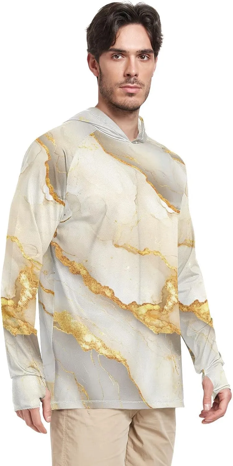 Mens Sun Protection Hoodie Long Sleeve Quick Dry UPF 50  Cooling Hoodies