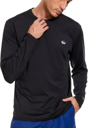 Men’s UPF 50  Lightweight Long Sleeve Casual T-Shirt Quick Dry UV Sun Protection for Outdoor Beach Hiking Fishing Exercise