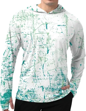Men's UPF 50  Sun Protection Hoodie Shirt Long Sleeve SPF Fishing Outdoor UV Hiking Lightweight Shirts