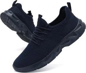 Mens Walking Running Shoes Slip On Sneakers Non Slip Workout Tennis Athletic Casual Lightweight Breathable Mesh Shoes