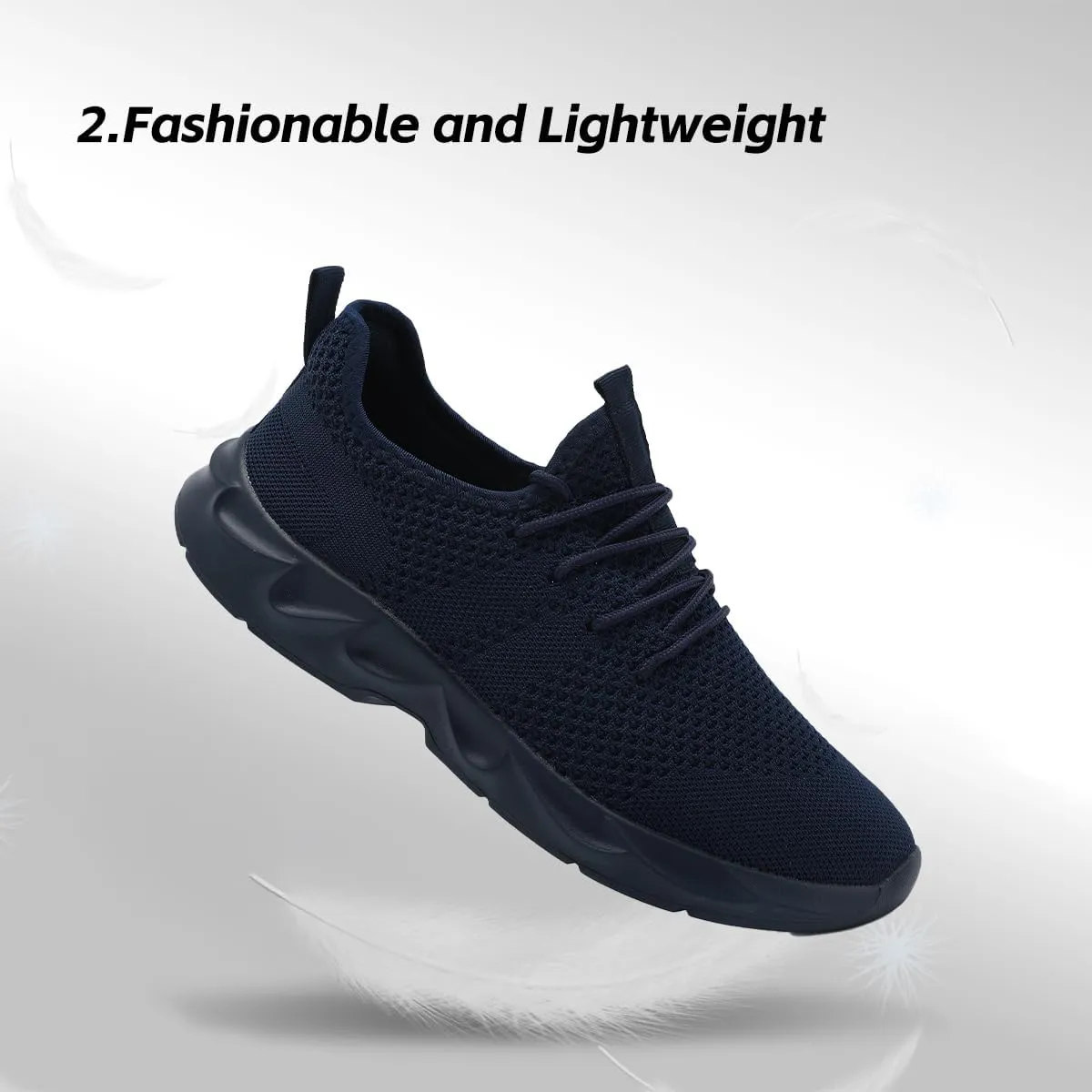 Mens Walking Running Shoes Slip On Sneakers Non Slip Workout Tennis Athletic Casual Lightweight Breathable Mesh Shoes
