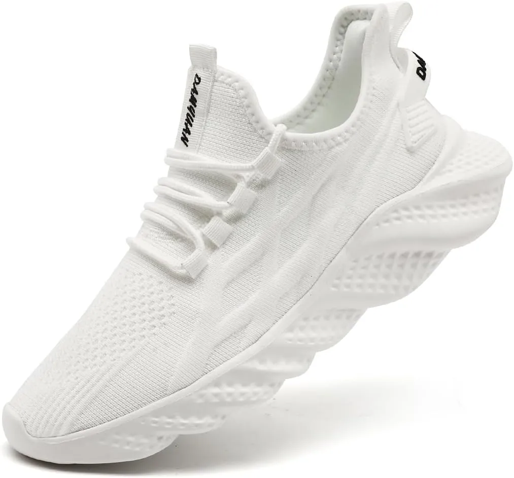 Mens Walking Shoes Running Trainers Sneakes Athletic Gym Fitness Sport Shoes Non Slip Breathable Mesh Comfortable Workout Fashion Slip On
