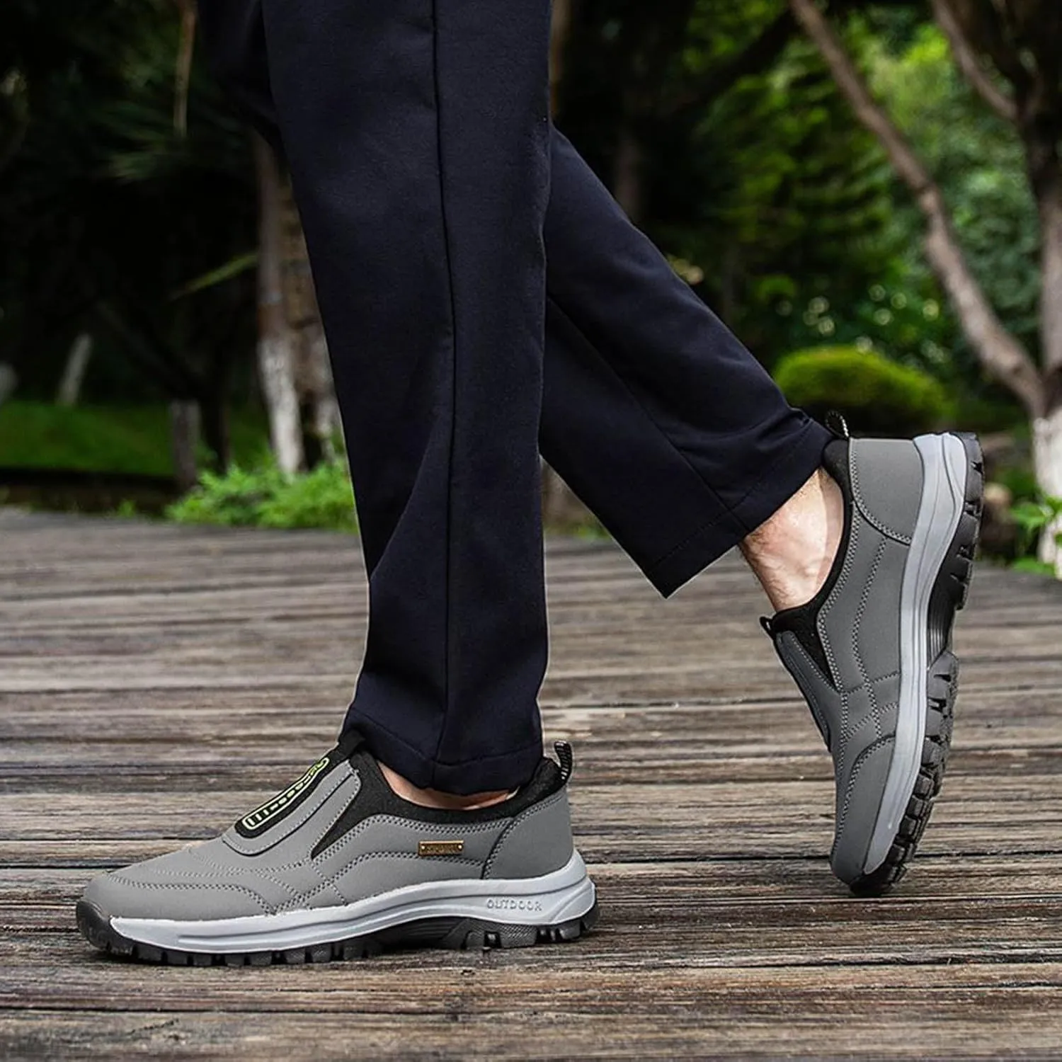 Men's Waterproof Comfortable Mountaineering Shoes Men's Non Slip Shoes Spring and Outdoor Slip Off Outdoor Road Climbing Hiking Mens Sneaker for All Day Walking Male