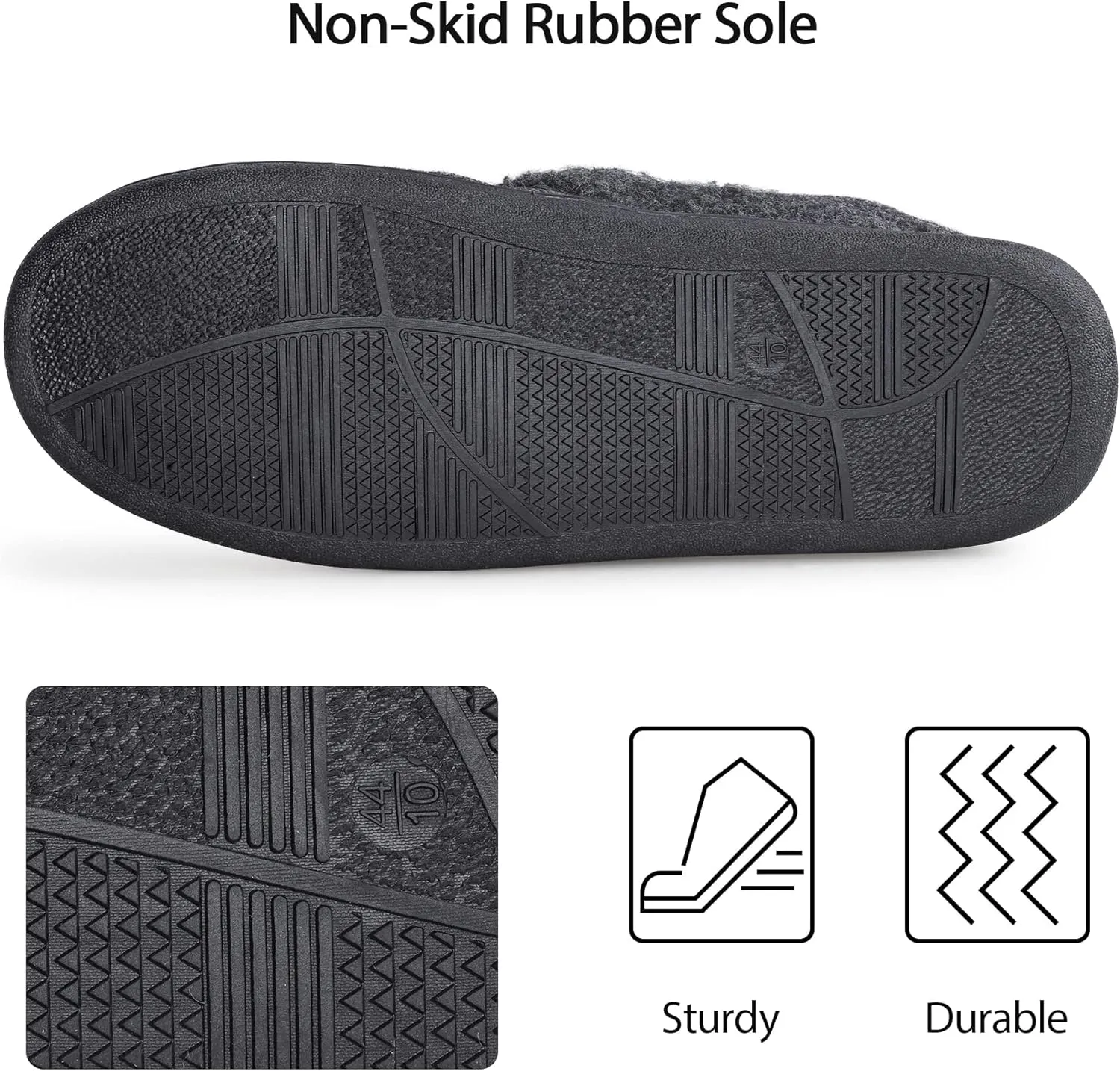 Mens Winter Warm Fuzzy Cozy Memory Foam Hook & Loop House Shoes Diabetic Arthritis Edema Swollen Indoor Outdoor Comfortable Adjustable Bootie Slippers