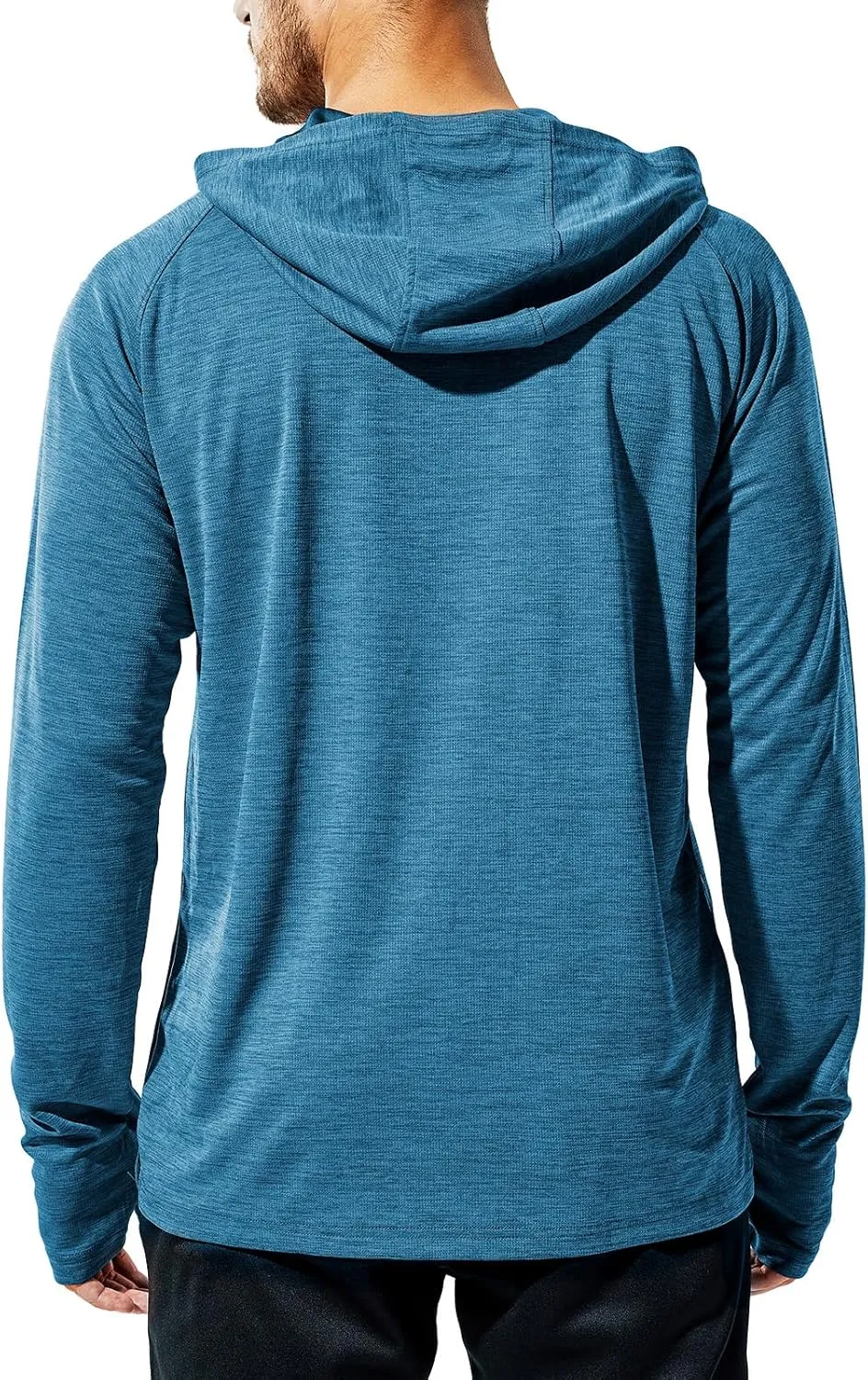 MIER Men's UPF 50  Sun Protection Hoodie Long Sleeve SPF Fishing Hiking Running Thumbhole Shirts Hooded Quick Dry Lightweight