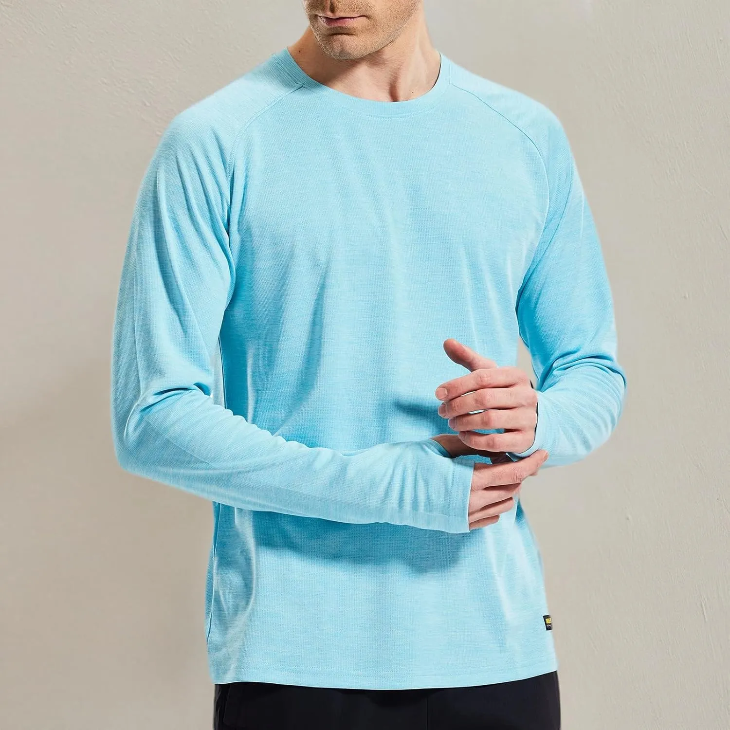 MIER Men's UPF 50  Sun Shirts Quick Dry Long Sleeve UV Shirts Lightweight Rash Guard Swim T-Shirts Hiking Running