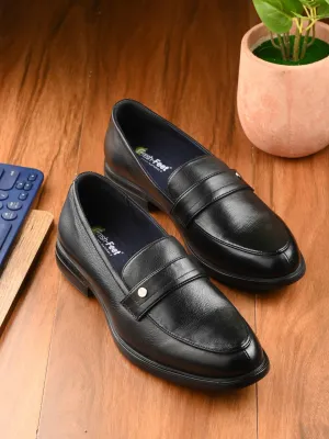 Milo Black Formal Slip-on Shoes For Men