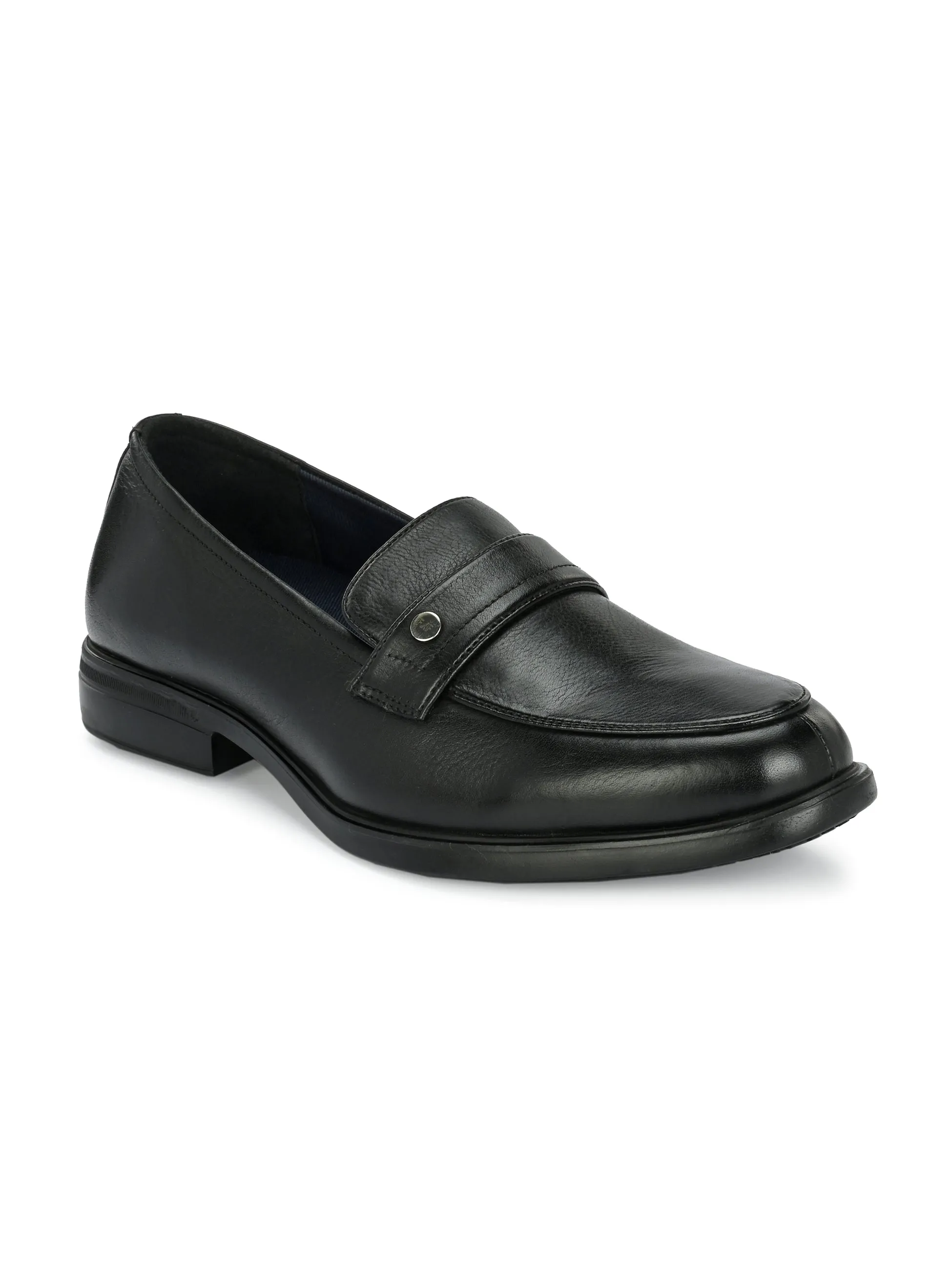 Milo Black Formal Slip-on Shoes For Men