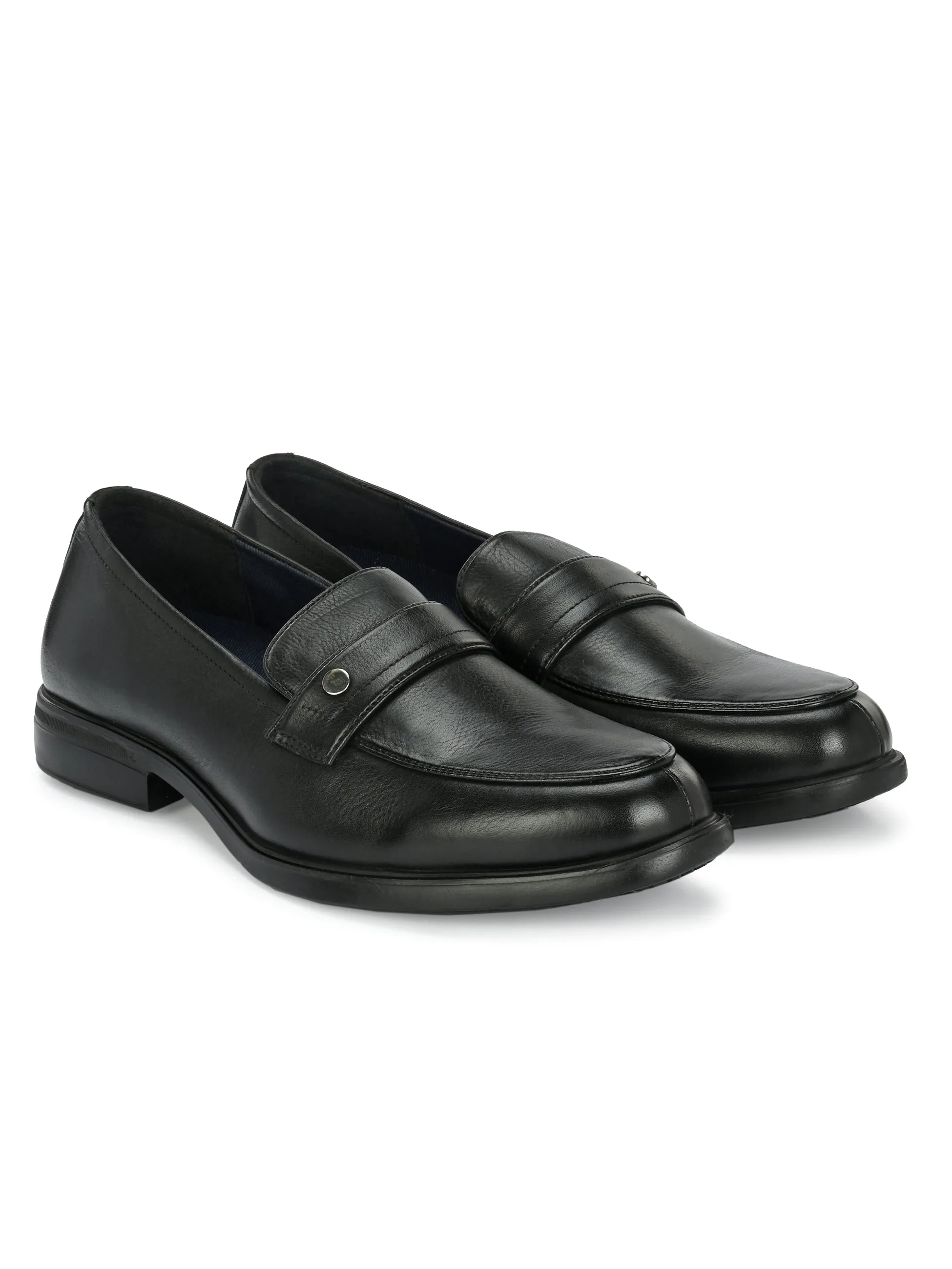 Milo Black Formal Slip-on Shoes For Men