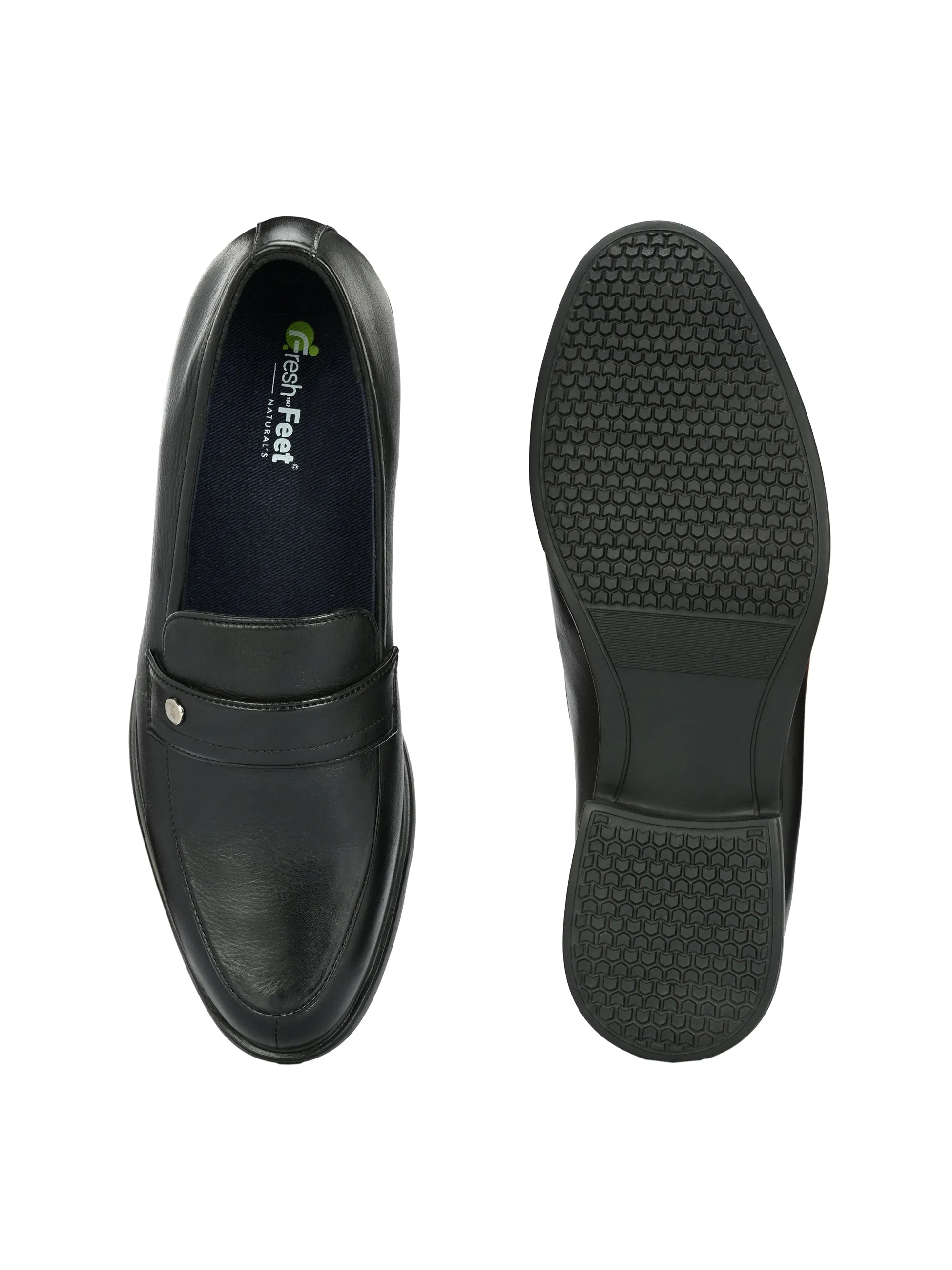 Milo Black Formal Slip-on Shoes For Men