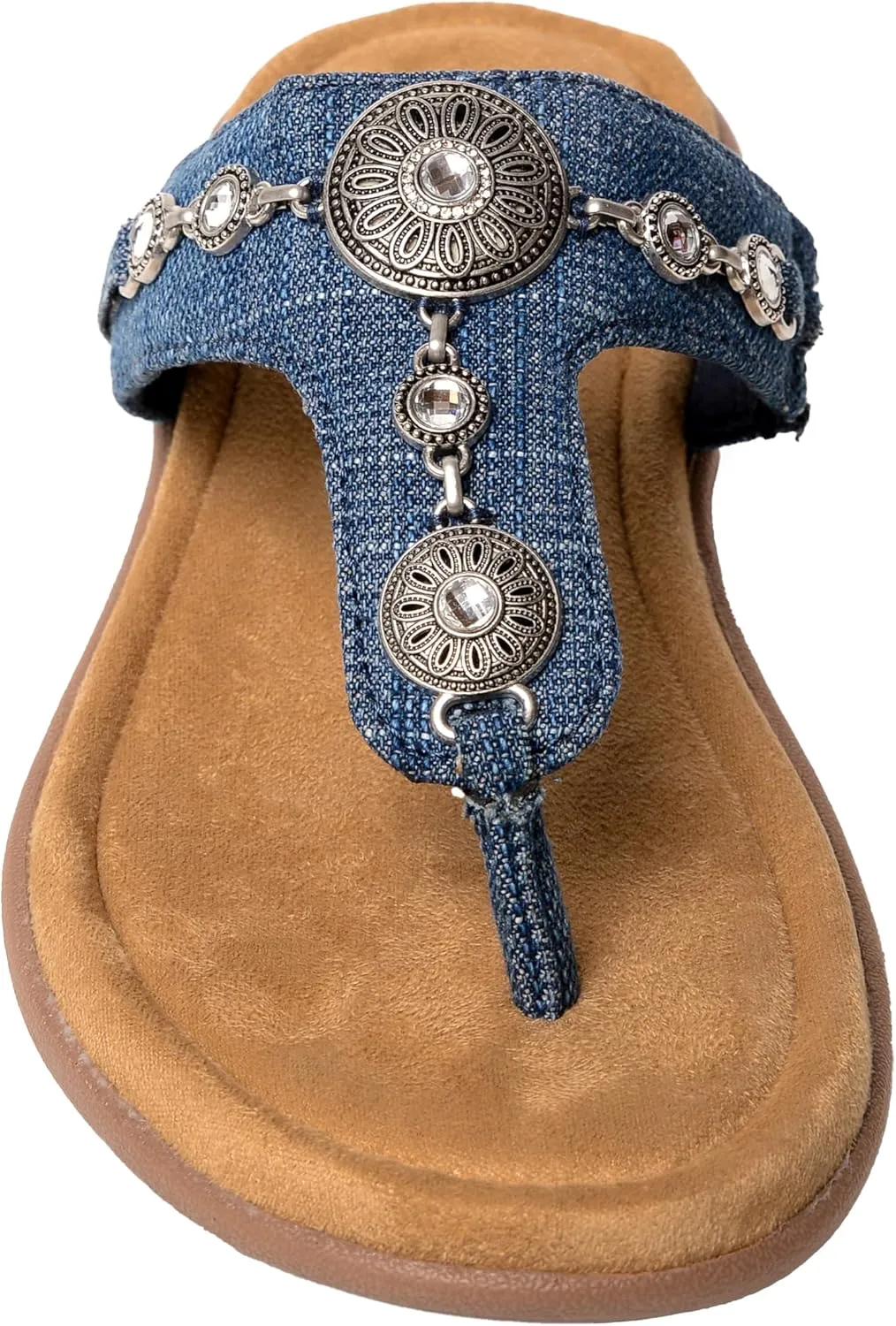 Minnetonka Brenn - Double Band Slide Sandals for Women Handcrafted with Classic Slip-On Silhouette Design, Padded Rubber Soles, and Metal Accents and Ornaments