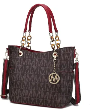 MKF Collection Shoulder Bag for Women, PU Leather Pocketbook Top-Handle Crossbody Purse Tote Satchel Handbag