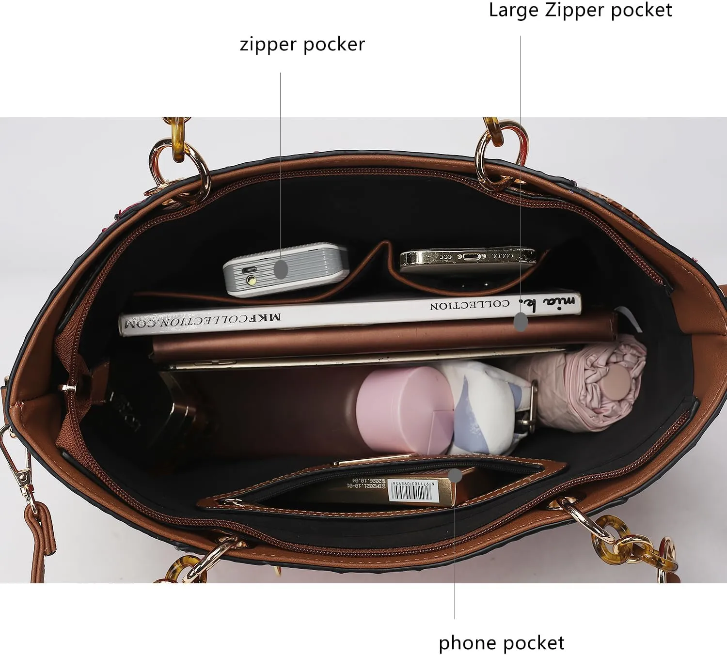 MKF Collection Tote Bag for Women, Handbag Set with Wallet-Top-Handle- Vegan Leather Purse