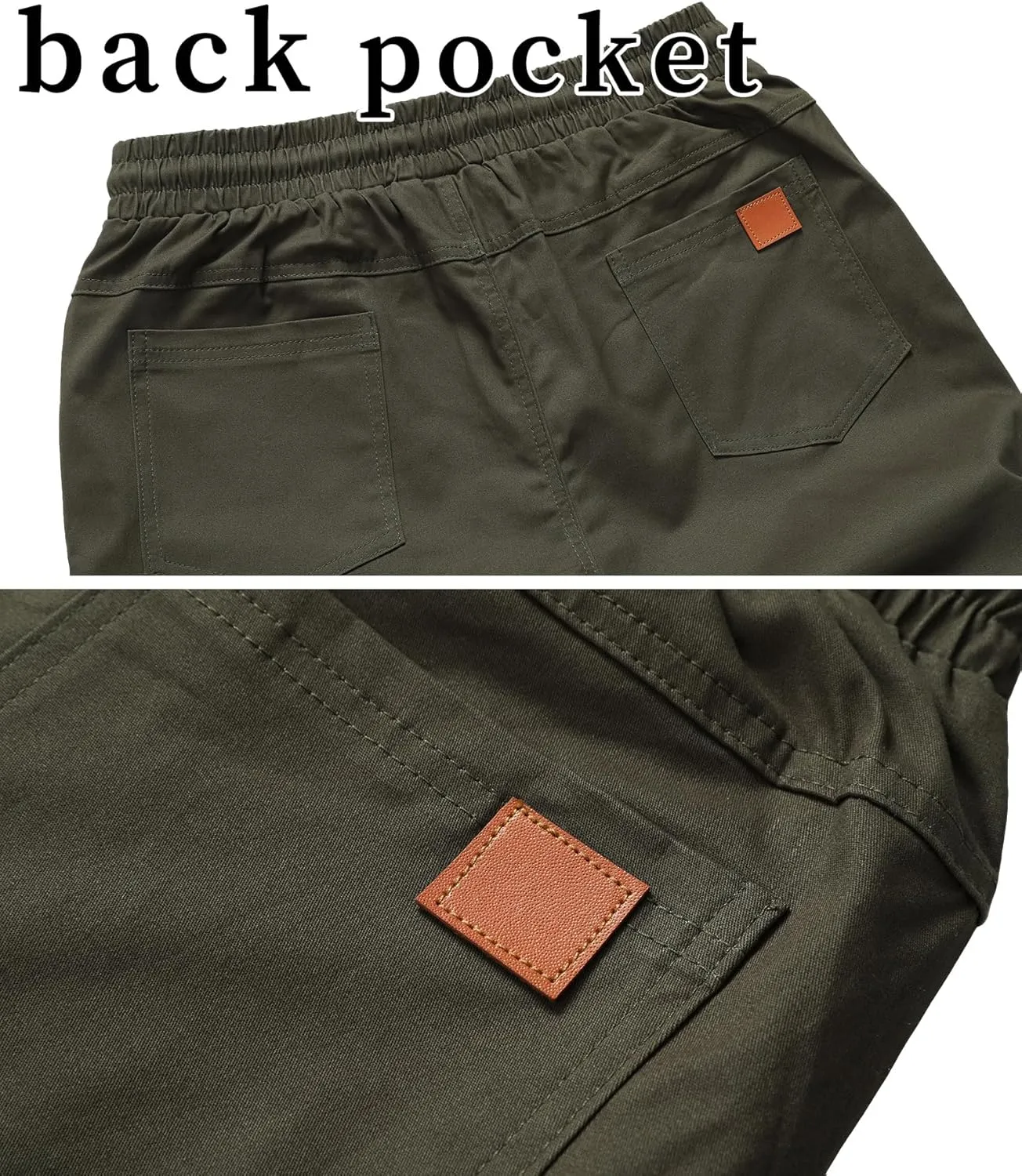 MO GOOD Mens Casual Shorts-Summer Beach Leisure Shorts, Stretch Golf Pants, Elastic Waist Drawstring Shorts with Pockets