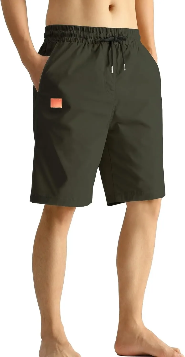 MO GOOD Mens Casual Shorts-Summer Beach Leisure Shorts, Stretch Golf Pants, Elastic Waist Drawstring Shorts with Pockets