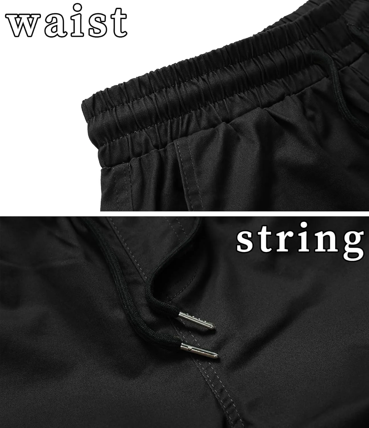 MO GOOD Mens Casual Shorts-Summer Beach Leisure Shorts, Stretch Golf Pants, Elastic Waist Drawstring Shorts with Pockets