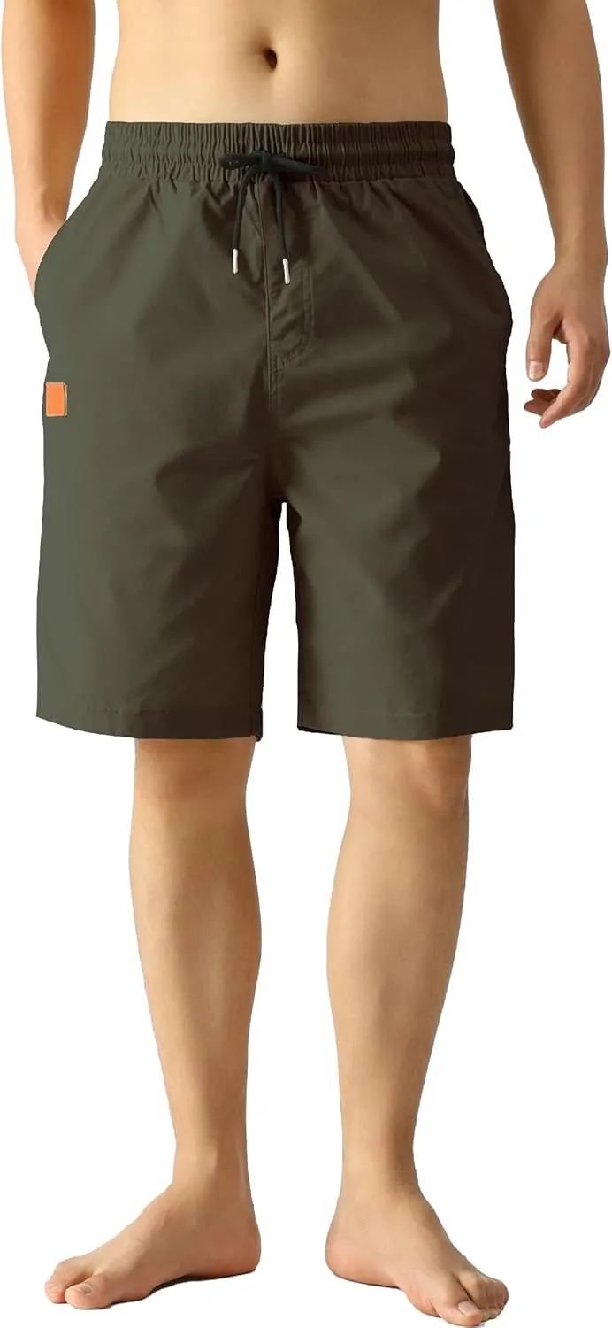MO GOOD Mens Casual Shorts-Summer Beach Leisure Shorts, Stretch Golf Pants, Elastic Waist Drawstring Shorts with Pockets
