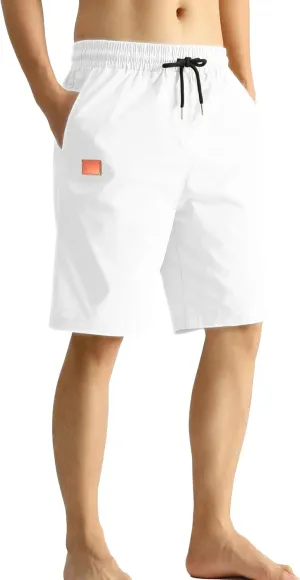 MO GOOD Mens Casual Shorts-Summer Beach Leisure Shorts, Stretch Till Chino Golf Fifth Pants,Big and Tall Shorts with Pockets White