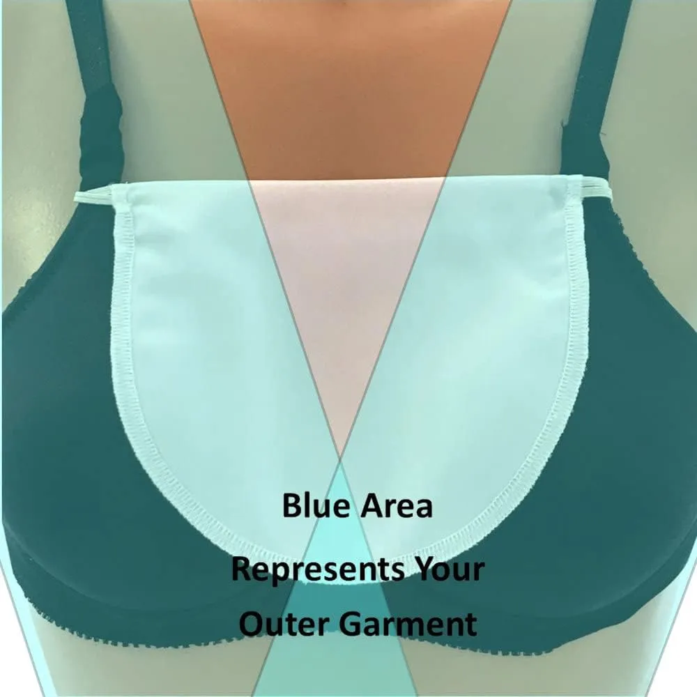 Modesty Panel Cleavage Cover Soft Lace on Silky Poly 5 Sizes